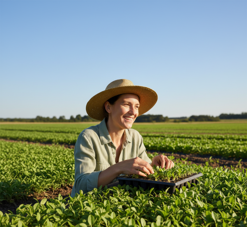 une personne travaillant dans le domaine des espaces verts